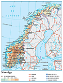 Carte de la Norvège