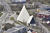 Cathédrale arctique de TROMSØ - NORVÈGE vue depuis le téléphérique (01-06-2017 / 16H40) 