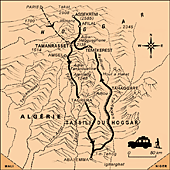 Carte du Sahara algérien