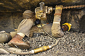 Mineur au travail dans une galerie (Reconstitution) - LONGYEARBYEN - SVALBARD