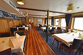 Visite du MS NORDSTJERNEN - Première salle de restaurant