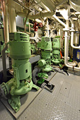 Pour terminer la visite, l'imposante salle des machines du MS NORDSTJERNEN - SVALBARD