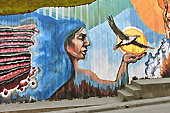 Street Art dans une rue en pente - Ushuaia - ARGENTINE