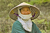 Portrait d'une rameuse - Ninh Binh ou la baie d'Halong terrestre - Viêtnam