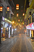 Ruelle dans le brouillard tard dans la nuit - Sapa - Viêtnam