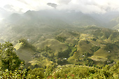 Vallée de "Muong Hoa" Nichée entre montagnes et collines verdoyantes - Sapa - Viêtnam