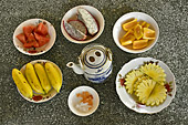 Dégustation de fruits au restaurant Mékong Taste - Ben Tre - Viêtnam