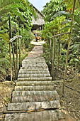 Petit pont dans la jungle de cocotiers et des arroyos - My Tho - Viêtnam