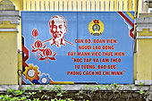 Affiche de propagande politique dans les rues d'Hô Chi Minh-Ville - Viêtnam