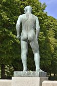 Statue parc Vigeland - Homme nu de dos, avant 1930. Bronze.